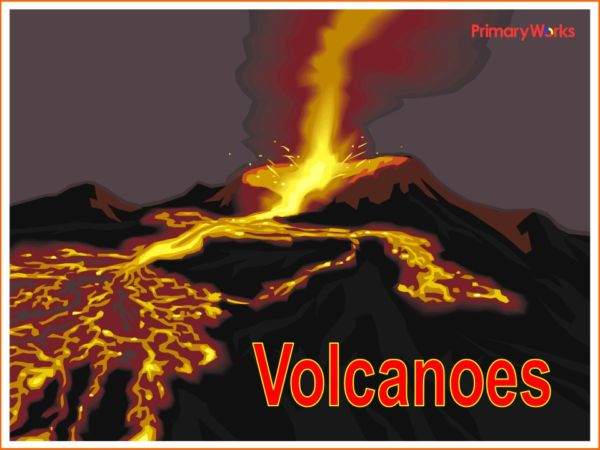 Download PowerPoint about volcanoes for primary KS1 & KS2 children for