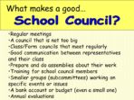 Developing Our School Council