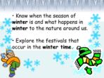 Winter and its Festivals