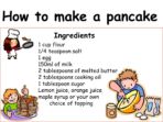 Making a Pancake – Instructions