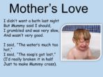Mother’s Love Poetry Reading Comprehension
