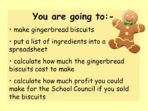 Spreadsheets &  Gingerbread Men