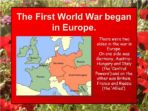 First World War – EYFS and KS1
