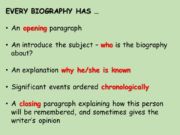 biography ending sentence