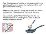 Making a Pancake – Instructions