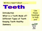 Report Writing – Teeth Pack