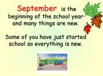 September – A New School Year – KS1 & KS2 Assembly