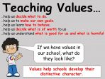 Teaching Values